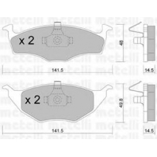 22-0345-0 METELLI Комплект тормозных колодок, дисковый тормоз