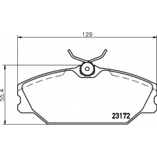 8DB 355 019-391 HELLA Комплект тормозных колодок, дисковый тормоз