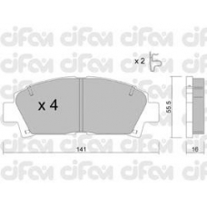 822-166-0 CIFAM Комплект тормозных колодок, дисковый тормоз