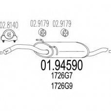 01.94590 MTS Глушитель выхлопных газов конечный