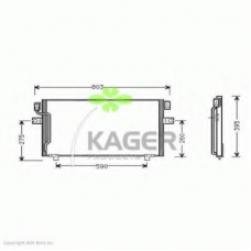 94-6105 KAGER Конденсатор, кондиционер