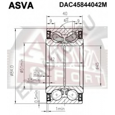 DACM45844042 ASVA Подшипник ступицы колеса