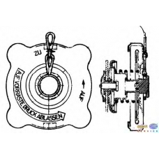 8MY 376 742-241 HELLA Крышка, резервуар охлаждающей жидкости