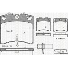 8110 29027 TRIDON Brake pads - front