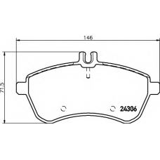 8DB 355 012-601 HELLA Комплект тормозных колодок, дисковый тормоз