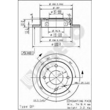 BS 7634 BRECO Тормозной диск