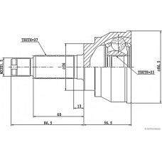 J2825017 HERTH+BUSS JAKOPARTS Шарнирный комплект, приводной вал