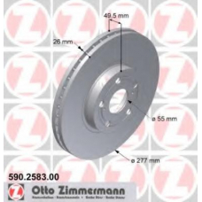 590.2583.00 ZIMMERMANN Тормозной диск