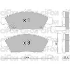 822-437-0 CIFAM Комплект тормозных колодок, дисковый тормоз