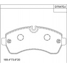 KD7547D ASIMCO Комплект тормозных колодок, дисковый тормоз