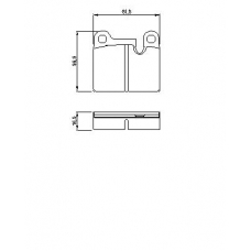 0 986 464 671 BOSCH Комплект тормозных колодок, дисковый тормоз