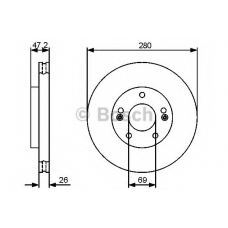 0 986 479 C13 BOSCH Тормозной диск