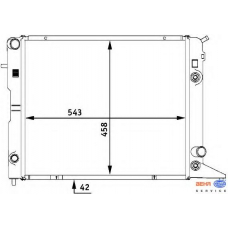 8MK 376 711-771 HELLA Радиатор, охлаждение двигател