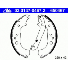03.0137-0467.2 ATE Комплект тормозных колодок