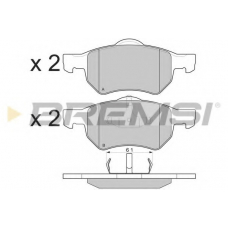 BP3219 BREMSI Комплект тормозных колодок, дисковый тормоз