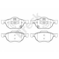 23720 00 701 10 BRECK Комплект тормозных колодок, дисковый тормоз