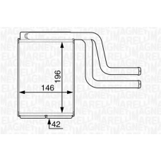 350218310000 MAGNETI MARELLI Теплообменник, отопление салона