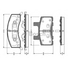 0 986 TB2 723 BOSCH Комплект тормозных колодок, дисковый тормоз