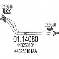 01.14080 MTS Труба выхлопного газа