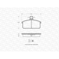 363702160124 MAGNETI MARELLI Комплект тормозных колодок, дисковый тормоз