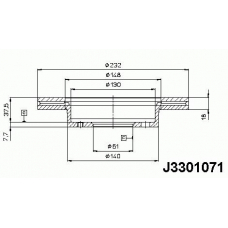 J3301071 NIPPARTS Тормозной диск