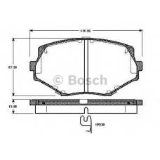 0 986 TB2 258 BOSCH Комплект тормозных колодок, дисковый тормоз