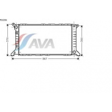 FD2206 AVA Радиатор, охлаждение двигателя