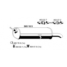 505185 ERNST Глушитель выхлопных газов конечный