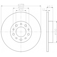 MDC1741 MINTEX Тормозной диск