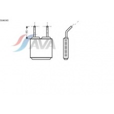 OLA6160 AVA Теплообменник, отопление салона