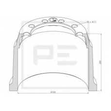 066.427-00A PE Automotive Тормозной барабан