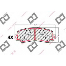 BP1552 DJ PARTS Комплект тормозных колодок, дисковый тормоз