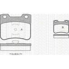 8110 28005 TRIDON Brake pads - front