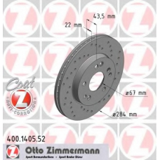 400.1405.52 ZIMMERMANN Тормозной диск