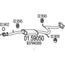 01.59050 MTS Средний глушитель выхлопных газов