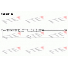 FBS020100 FTE Трос, стояночная тормозная система