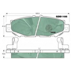 GDB1185 TRW Комплект тормозных колодок, дисковый тормоз