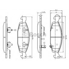 0 986 TB2 801 BOSCH Комплект тормозных колодок, дисковый тормоз