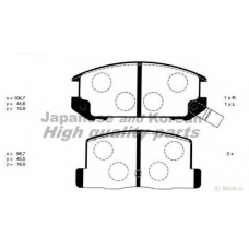 T114-05 ASHUKI Комплект тормозных колодок, дисковый тормоз