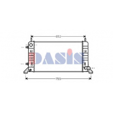 090180N AKS DASIS Радиатор, охлаждение двигателя