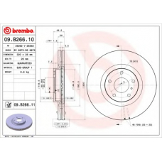 09.B266.10 BREMBO Тормозной диск