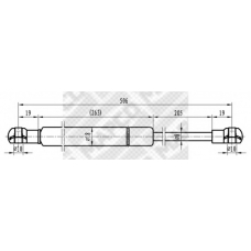 91403 MAPCO Газовая пружина, капот