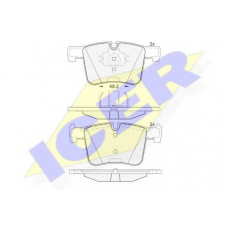 182020 ICER Комплект тормозных колодок, дисковый тормоз