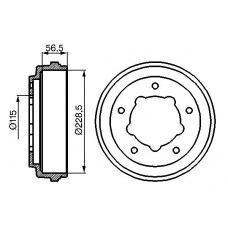 0 986 477 028 BOSCH Тормозной барабан