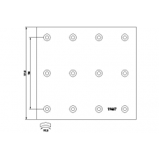 19467 TEXTAR Тормозные колодки, барабанный тормоз