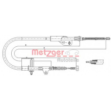 17.0241 METZGER Трос, стояночная тормозная система