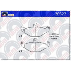 20327 GALFER Комплект тормозных колодок, дисковый тормоз