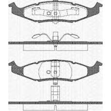 8110 10518 TRISCAN Комплект тормозных колодок, дисковый тормоз