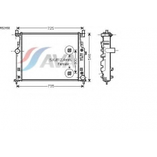 MS2458 AVA Радиатор, охлаждение двигателя