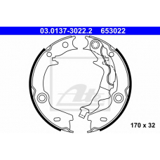 03.0137-3022.2 ATE Комплект тормозных колодок, стояночная тормозная с